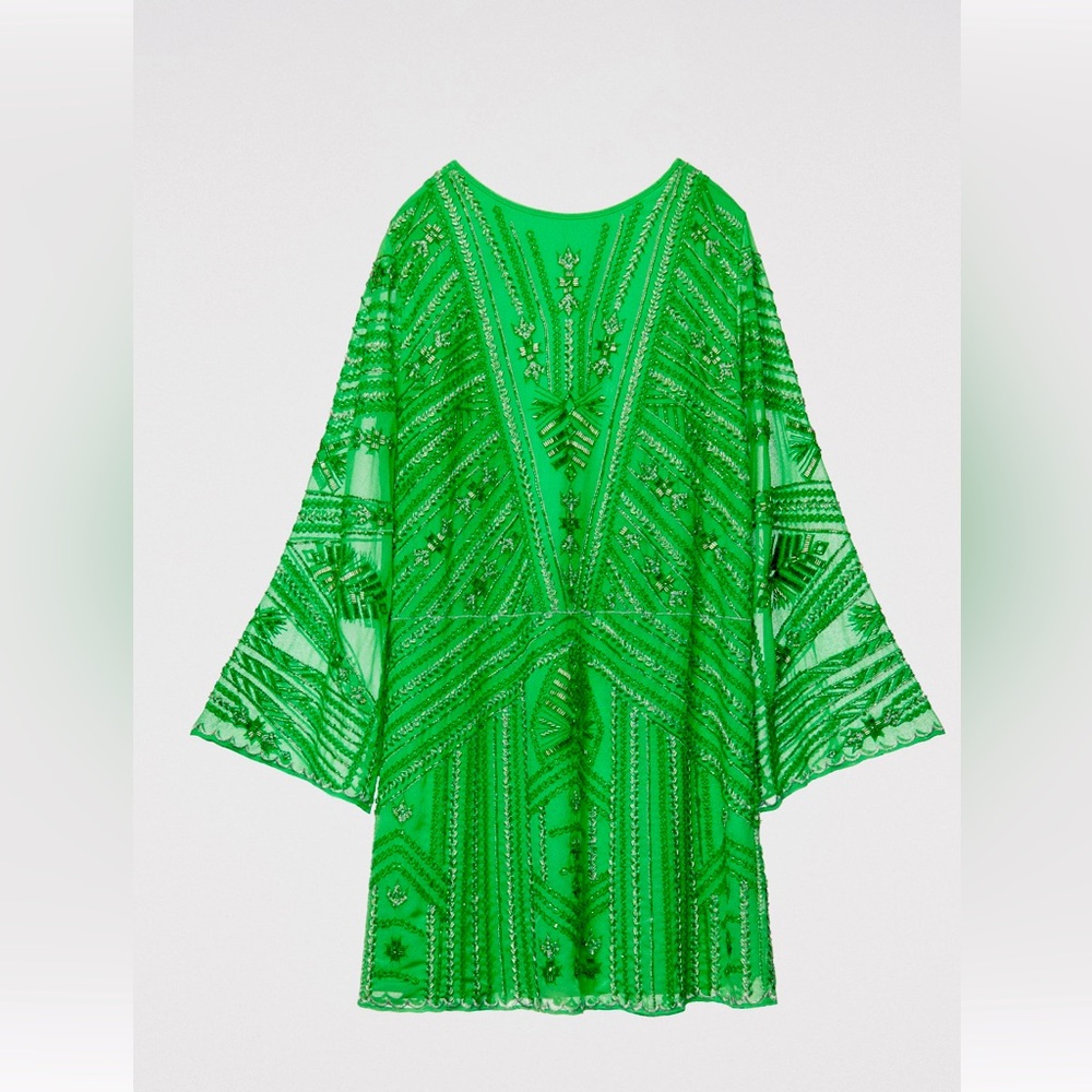 Zara Beaded Tunic Dress excellent condition